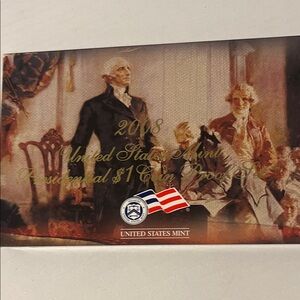 2018 Presidential $1 Coin Proof Set - Brown/Gold Artwork